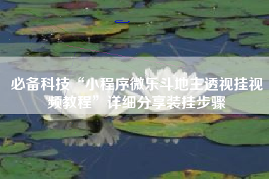 必备科技“小程序微乐斗地主透视挂视频教程	”详细分享装挂步骤