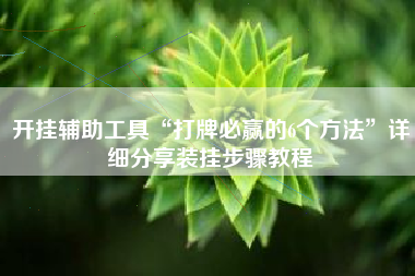 开挂辅助工具“打牌必赢的6个方法”详细分享装挂步骤教程