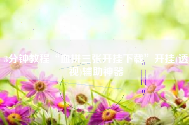 3分钟教程“血拼三张开挂下载”开挂(透视)辅助神器