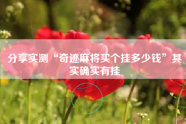 分享实测“奇迹麻将买个挂多少钱”其实确实有挂