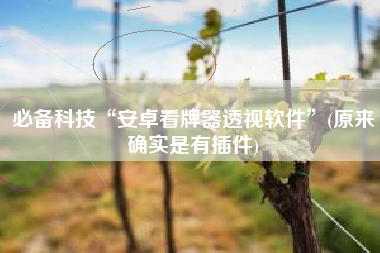 必备科技“安卓看牌器透视软件”(原来确实是有插件)