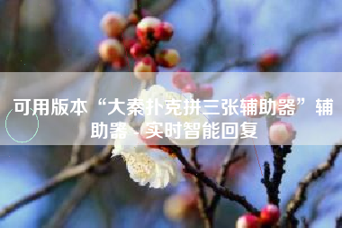 可用版本“大秦扑克拼三张辅助器	”辅助器 - 实时智能回复