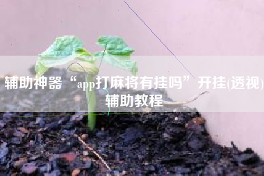辅助神器“app打麻将有挂吗”开挂(透视)辅助教程