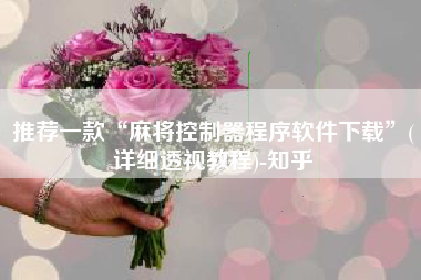 推荐一款“麻将控制器程序软件下载”(详细透视教程)-知乎