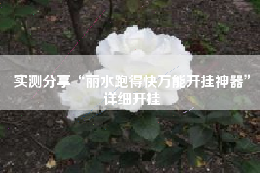 实测分享“丽水跑得快万能开挂神器	”详细开挂