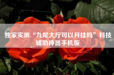 独家实测“九尾大厅可以开挂吗	”科技辅助神器手机版