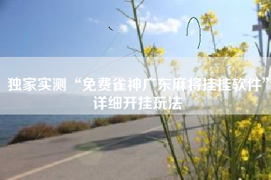 独家实测“免费雀神广东麻将挂挂软件”详细开挂玩法