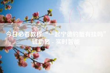 今日必看教程“一起宁德钓蟹有挂吗	”辅助器 - 实时智能