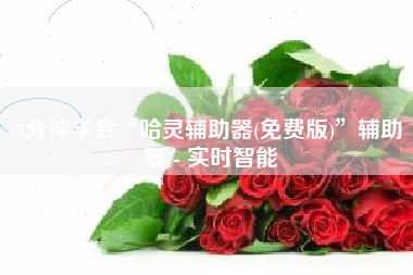 3分钟学会“哈灵辅助器(免费版)”辅助器 - 实时智能