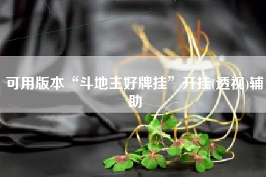 可用版本“斗地主好牌挂”开挂(透视)辅助