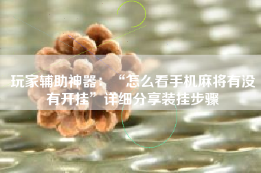 玩家辅助神器：“怎么看手机麻将有没有开挂”详细分享装挂步骤