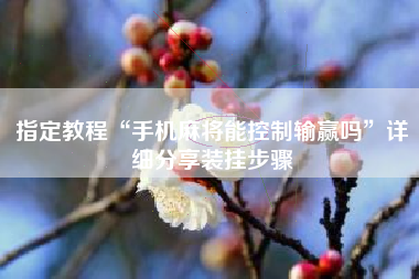 指定教程“手机麻将能控制输赢吗”详细分享装挂步骤