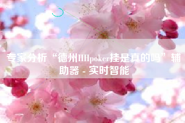 专家分析“德州HHpoker挂是真的吗”辅助器 - 实时智能