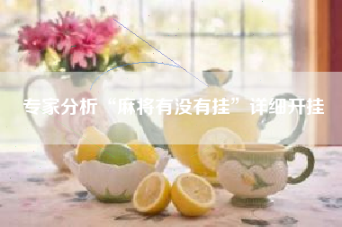 专家分析“麻将有没有挂”详细开挂